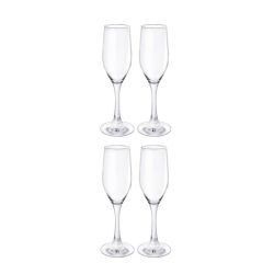4 Pack Of 170ML Transparent Champagne Flute Glasses 11299845
