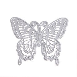 Nnda Co Diy Butterfly Cutting Dies Stencils Scrapbook Album Paper Card Embossing Craft Silver 8 X 6.6CM 3.15" X 2.60" 1PC