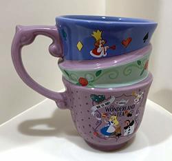 Disney Parks Alice In Wonderland Triple Stacked Cups Teacup Mug