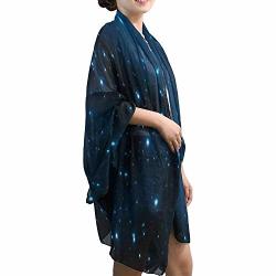 Galaxy Stars Space Starry Universe Night Sky Women Fashion Light Weight Print Scarves Scarf Gorgeous Shawl Wrap-various Colors