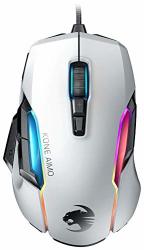 Roccat Kone Aimo Gaming Mouse High Precision Optical Owl-eye Sensor 100 To 16.000 Dpi Rgb Aimo LED Illumination 23 Programmable Keys Designed In Germany White Remastered