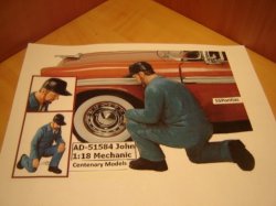 Cute Scale Figurine Of Mechanic John -. Lots Of Scale 1 18 Figurines Available..