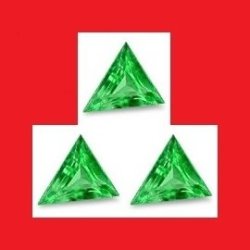 Tsavorite - Fine Emerald Green Triangle Cut - 0.075cts {parcel Of 3}