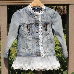 Denim Jacket With Lace Detail 3-4 Years