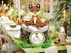 woodland baby shower diaper cake