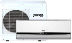 Defy Mid Wall Spit Unit 9000 Btu Inverter Air Conditioner Indoor And Outdoor Bundle - White
