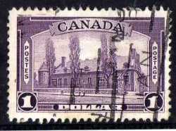 Canada 1937-38 Defin $1 Violet Fine Used. Sg 367. Cat 16 Pounds.