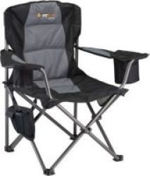 OZtrail Big Boy Camping Arm Chair With Cooler Bag 150 Kg