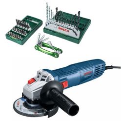 Bosch - Angle Grinder Gws 700 With 41-PIECE Drill-driver Set & Hex-tool