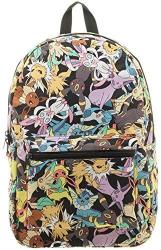 Official Pokemon Eevee Evolution Toss Print Sublimated Backpack School Bag - Go