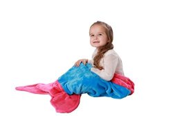Cuddly Blankets Mermaid Tail Blanket For Toddler Girls Age 1-4 - Super Soft And Warm Minky Fabric Material Sleeping Blanket - Perfect Gift And Toy For