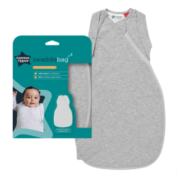 Tommee Tippee Baby Sleep Bag For Newborns The Original Grobag Swaddle Bag 0-3M 2.5 Tog Sky Grey Marl