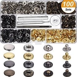 Clasps BCP 10 Sets 18mm Sew in Magnetic Bag Clasps Plum Blossom Bag Button Snaps Smoke Black Great for Sewing Craft Clothing Bag
