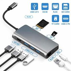 Xyqc Type-c Docking Station 8-IN-1 USB C-hub Multi-function Adapter 3 USB Ports USB 3.0 Port Power Transfer Charging For Laptops