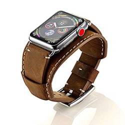 EloBeth Compatible Apple Watch Bseries 4 40MM Apple Watch Series 3 2 1 38MM Genuine Leather Band