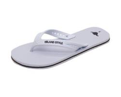 ISLAND STYLE Men's Flip Flops - White Black & White