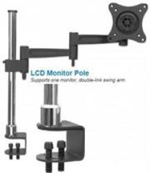 Manhattan Lcd Monitor Pole - Supports One Monitor Double-link Swing Arm Retail Box 1 Year Limited Warranty