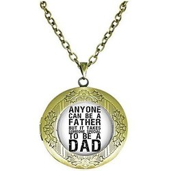 ASA Anyone Can Be A Father Fathers Day Gift Fathers Day Locket Fathers Day Gift From Kids Locket