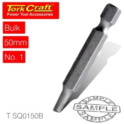 Tork Craft Square Recess Pwr Bit NO.1X50MM Bulk - T SQ0150B