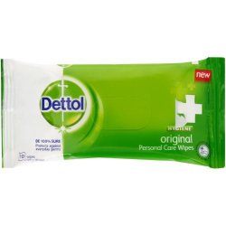 Dettol Hygiene Personal Care Wipes Original 10 Wipes