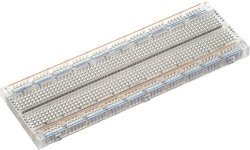 BB830T Transparent Solderless Plug-in Breadboard 830 Tie-points 4 Power Rails 6.5 X 2.2 X 0.3IN 165 X 55 X 9MM