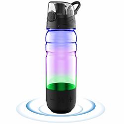 Icewater 3-IN-1 Smart Water Bottle Glows To Remind You To Stay Hydrated +bluetooth Speaker+ Dancing Lights 22 Oz Stay Hydrated And Enjoy Music Great Gift Black