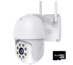 355 Motion Tracking HD Wireless Network Operated Security Camera & 8GB Sd