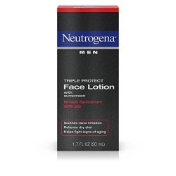 Neutrogena Triple Protect Men's Daily Face Lotion With Broad Spectrum Spf 20 Sunscreen Moisturizer To Fight Aging Signs Soothe Razor Irritation & Relieve Dry