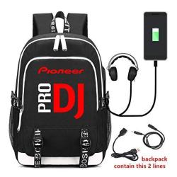 Pro Pioneer Dj Backpack Laptop Bag College Bag Travel Backpack With USB Charging Port