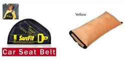 Car Seat Belt Harness & Pillow- Yellow