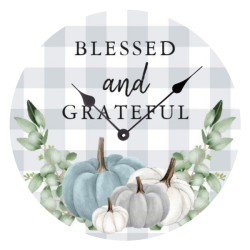 Blessed & Greatful - Ceramic Wall Clock