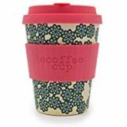 Ecoffee 12OZ 340ML Reusable Cups With Silicone Lid Tops Made With Natural Bamboo Fibre Like Totally