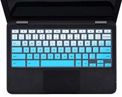 Keyboard Cover Skins Compatible With 13.3" Dell Chromebook 3380 &dell 11.6" Chromebook C3181 & 11.6" Dell Chromebook 11 3120 3180 3181 3189 5190 Dell 11.6 13.3 Chromebook Laptop Cover Ombre Blue
