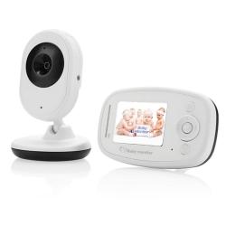 BM-SP820 2.4 Inch Lcd 2.4GHZ Wireless Surveillance Camera Baby Monitor With 7-IR LED Night Vision Two Way Voice Talk White