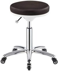 Bar Swivel Lifting Chairs Stools Beauty Salon Office Medical Stool Rolling Adjustable Height Wheels 360 Ergonomic Stool-black
