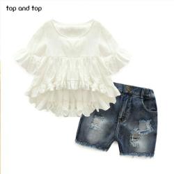 Top And Top Girls Clothing Set - T Shirt Shorts 6