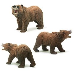 Fantarea Animal World Brown Bear Desktop Decoration Imitation Ornament Model Toys Gifts For Kid Children
