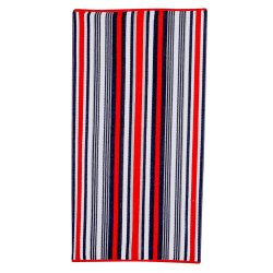 Mainstays - Dobby Velour Textured Stripe Velour Towel Nautical