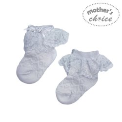 Mother's Choice Lace Socks Size 0-6M - Assorted