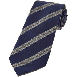 Jaeger Dark Blue Striped Tie