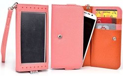 Rose Quartz Window Wristlet Wallet Case For Sony Xperia Z5 Compact Z1 Z3 Z4 Compact Xperia Arc Xperia M C2005 Xperia Sl Xperia Sp