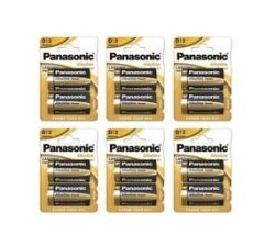 Panasonic Alkaline D 2 Pack Batteries X 6 Packs LR20APB 2BP 6