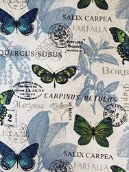 Blue Butterfly 16" Valance Curtain