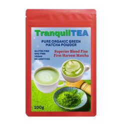 100% Pure Organic Green Matcha Tea Powder - 100G