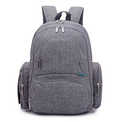 BABY Coolbell Diaper Backpack With Insulated Pockets Grey Large
