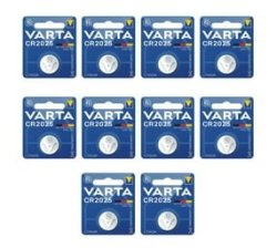 Varta CR2025 Lithium Button Cell 3V Battery 10 Pack
