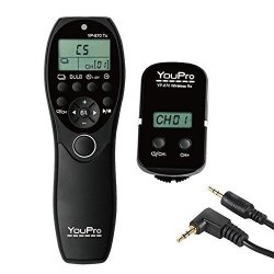 Youpro YP-870 E3 2.4G Wireless Remote Control Lcd Timer Shutter Release Transmitter Receiver 32 Channels For Canon Rebel T2I T3I T4I T5I Pentax Samsung