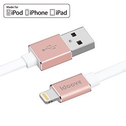 Idoove 3FT 1M Apple Mfi Certified 10000+ Bend Tangle-free Flat Lightning USB Charging Cable And Sync Cord For Iphone 8 X 6 6PLUS 7 6S 6S PLUS 5 Ipad Ipod Nano