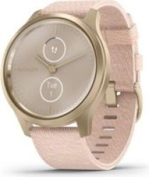 Garmin Vivomove Style Hybrid Smartwatch Blush Pink light Gold