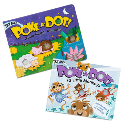 Poke-a-dot Books - Goodnight Animals & Monkeys Pack Of 2